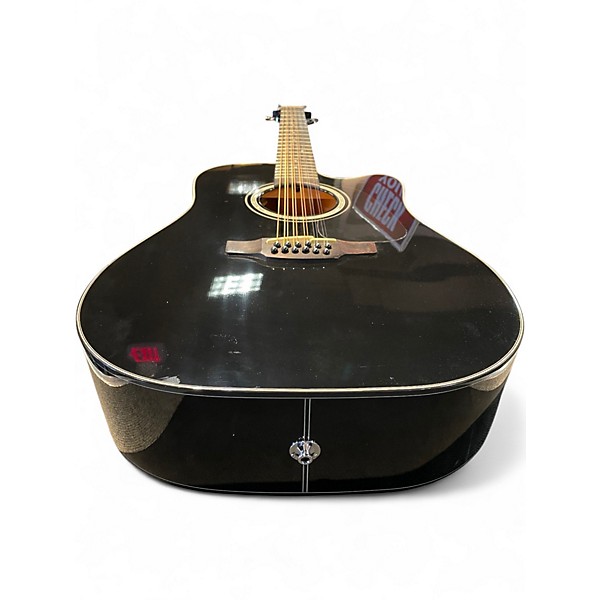 Used Takamine GD30-12 Black 12 String Acoustic Electric Guitar