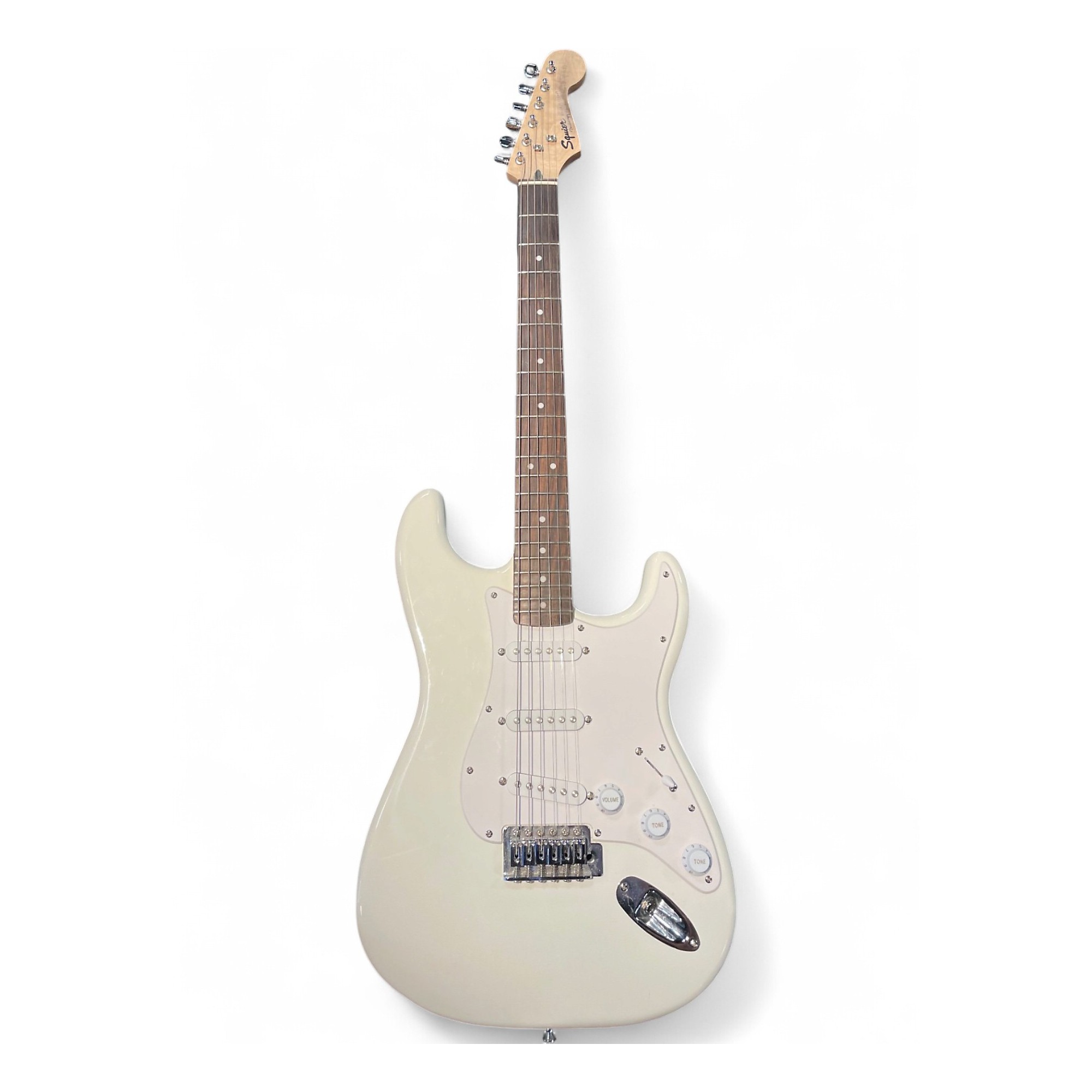 Used Squier Sonic Stratocaster Arctic White Solid Body Electric