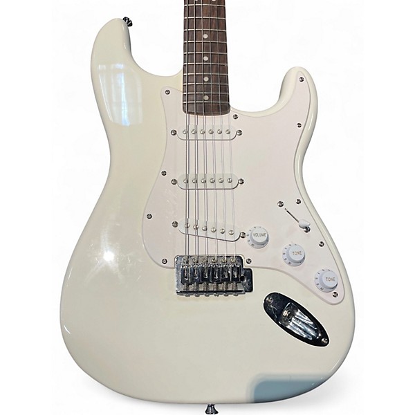 Used Squier Sonic Stratocaster Arctic White Solid Body Electric Guitar
