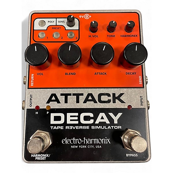 Used Electro-Harmonix Attack Decay Tape Reverse Simulator Effect Pedal