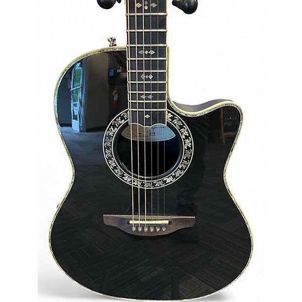Vintage 1990s Ovation 1869 BLACK Acoustic Electric Guitar