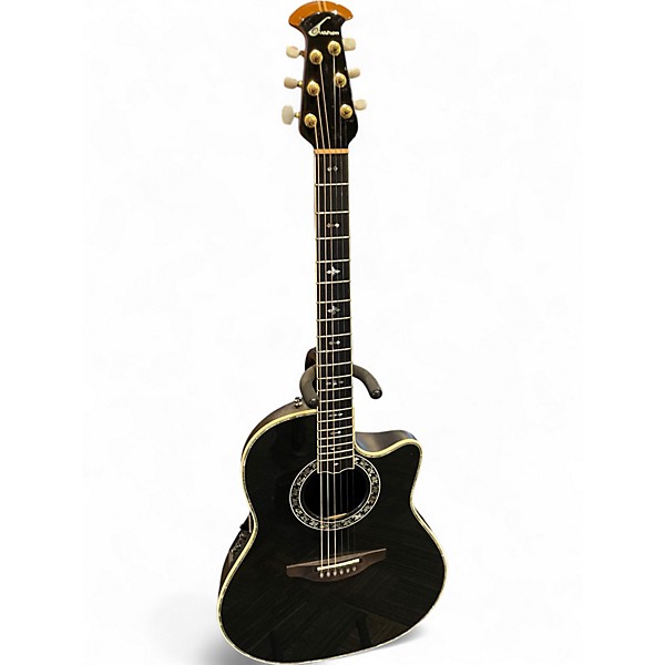 Vintage 1990s Ovation 1869 BLACK Acoustic Electric Guitar