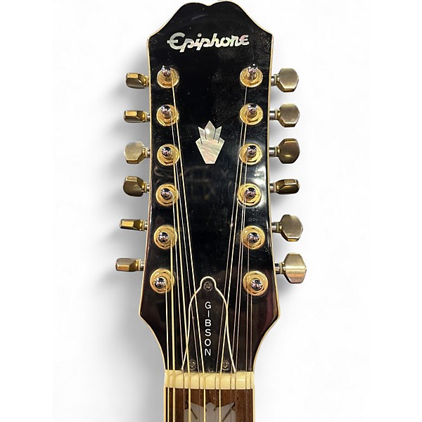 Used 1998 Epiphone EJ 212 ES 2 Tone Sunburst 12 String Acoustic Guitar