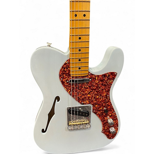 Used Fender American Professional II Telecaster Thinline Surf Green Hollow Body Electric Guitar