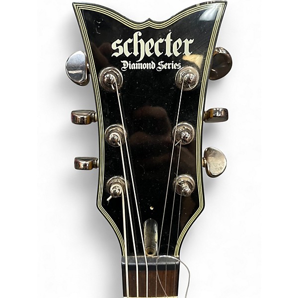Used Schecter Guitar Research Solo 2 CUSTOM Trans Black Solid Body Electric Guitar