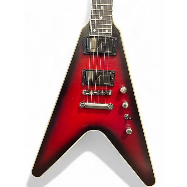 Used Epiphone DAVE MUSTAINE PROPHECY FLYING V AGED DARK RED BURST Solid Body Electric Guitar