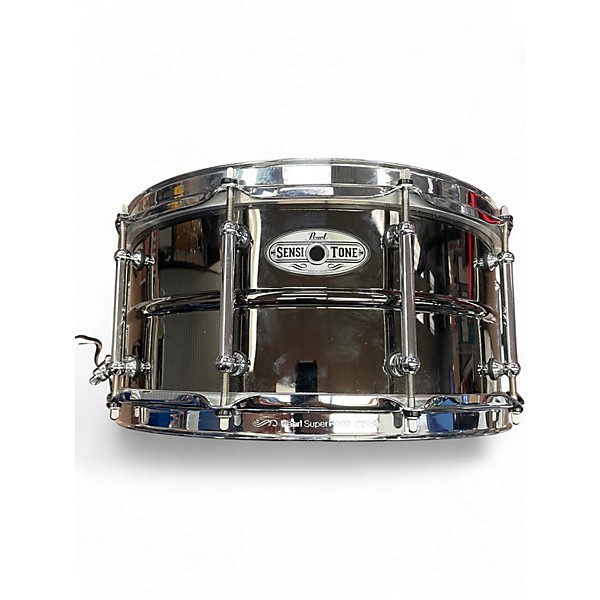 Used Pearl 14X6.5 Sensitone Snare Black Chrome Drum