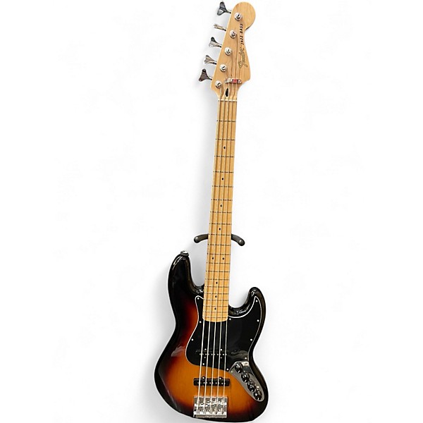 Used Fender deluxe jazz bass sunburst Electric Bass Guitar