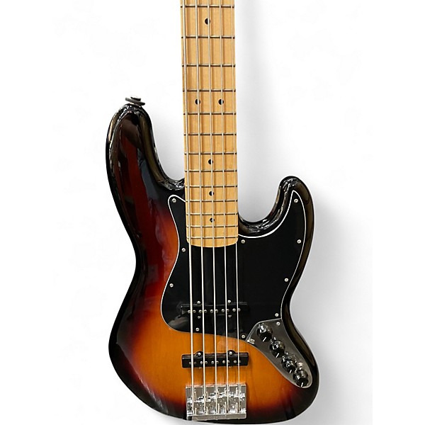 Used Fender deluxe jazz bass sunburst Electric Bass Guitar