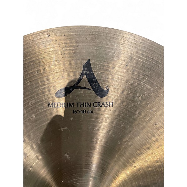Used Zildjian 16in A Series Medium Thin Crash Cymbal