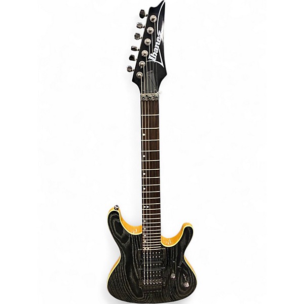 Used 2022 Ibanez S570AH Trans Black Solid Body Electric Guitar