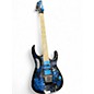 Used Ibanez JEM77P BLACK AND BLUE Solid Body Electric Guitar