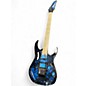 Used Ibanez JEM77P BLACK AND BLUE Solid Body Electric Guitar