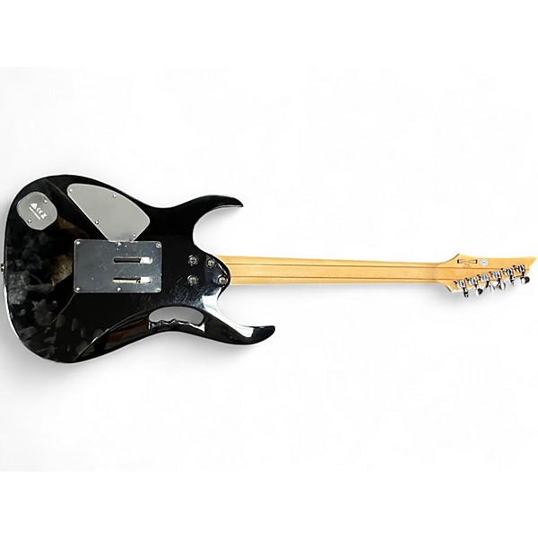Used Ibanez JEM77P BLACK AND BLUE Solid Body Electric Guitar