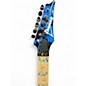 Used Ibanez JEM77P BLACK AND BLUE Solid Body Electric Guitar