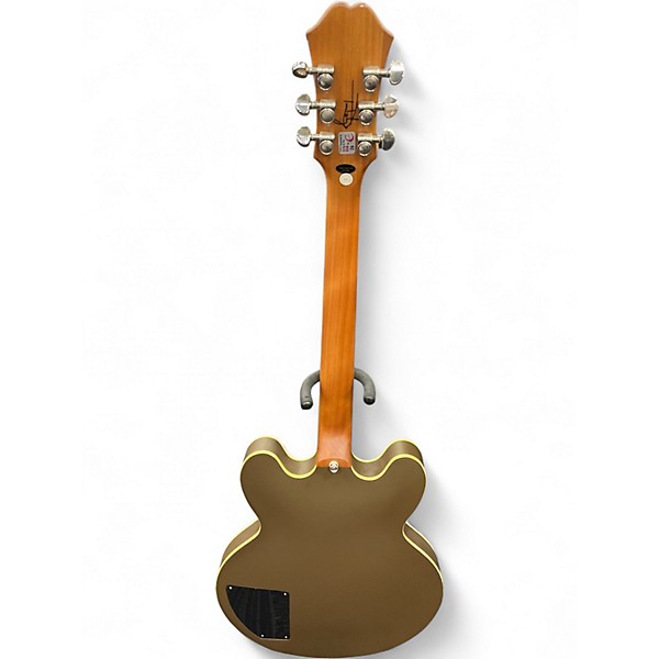 Used Epiphone TOM DELONGE BROWN STRIPE OLIVE Hollow Body Electric Guitar