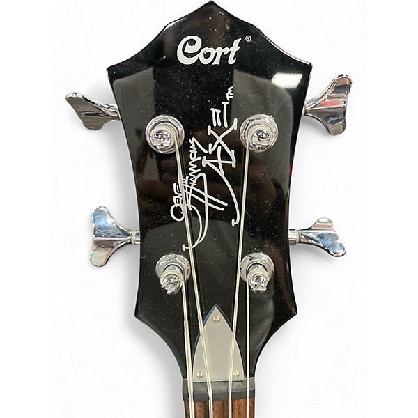 Used Cort Gene Simmons AXE Ebony Electric Bass Guitar