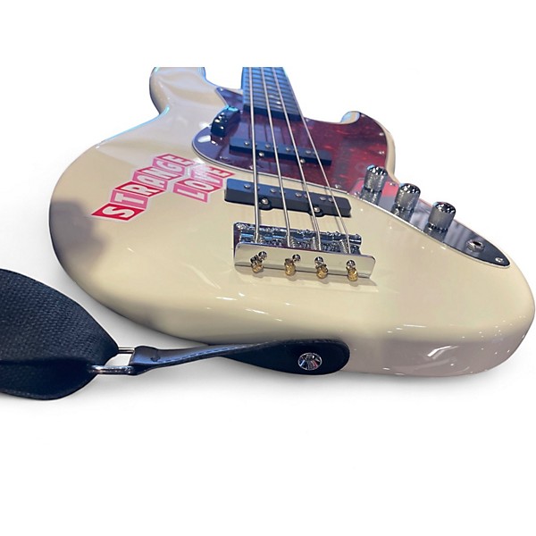 Used Donner standard bass WHITE Electric Bass Guitar