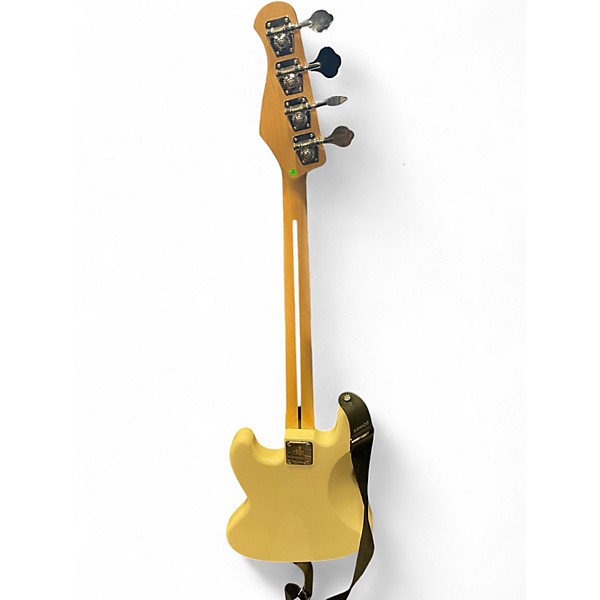 Used Donner standard bass WHITE Electric Bass Guitar