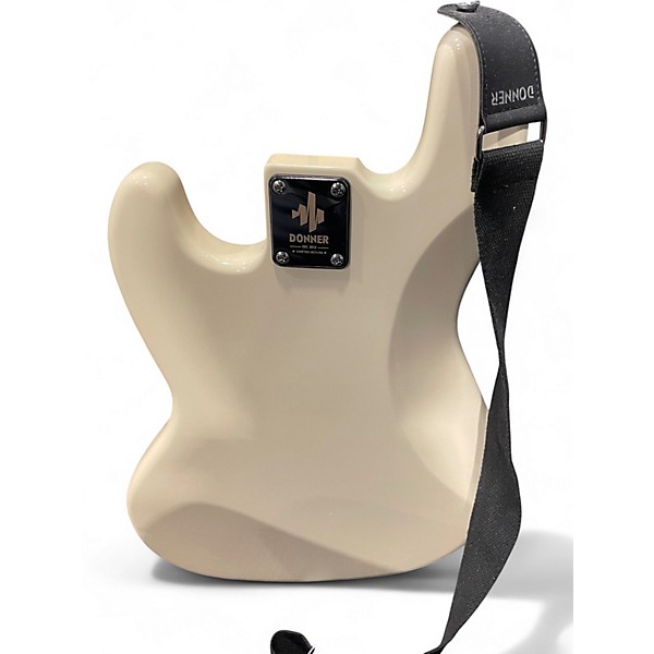 Used Donner standard bass WHITE Electric Bass Guitar