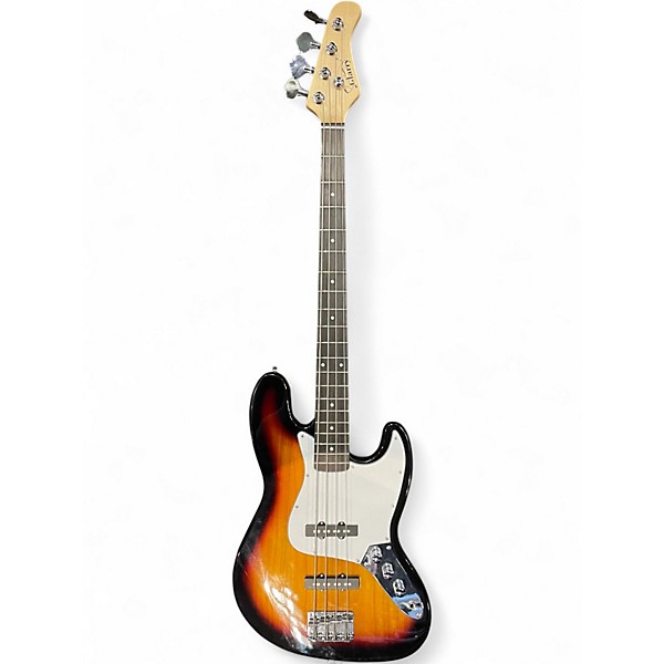 Used Glarry GP 2 Tone Sunburst Electric Bass Guitar
