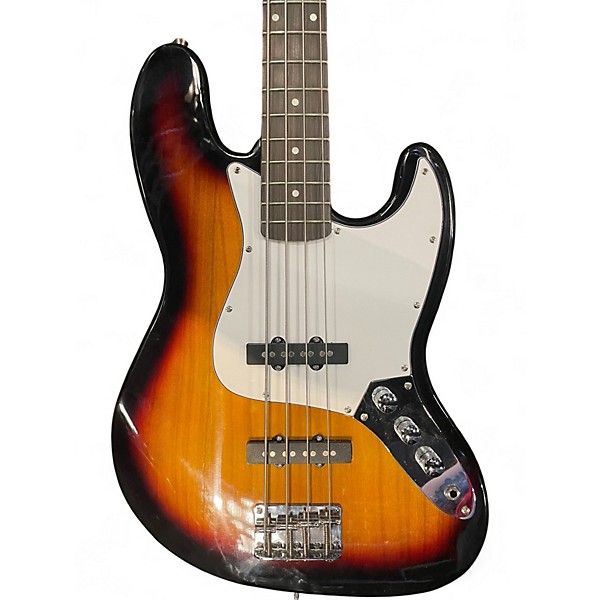 Used Glarry GP 2 Tone Sunburst Electric Bass Guitar