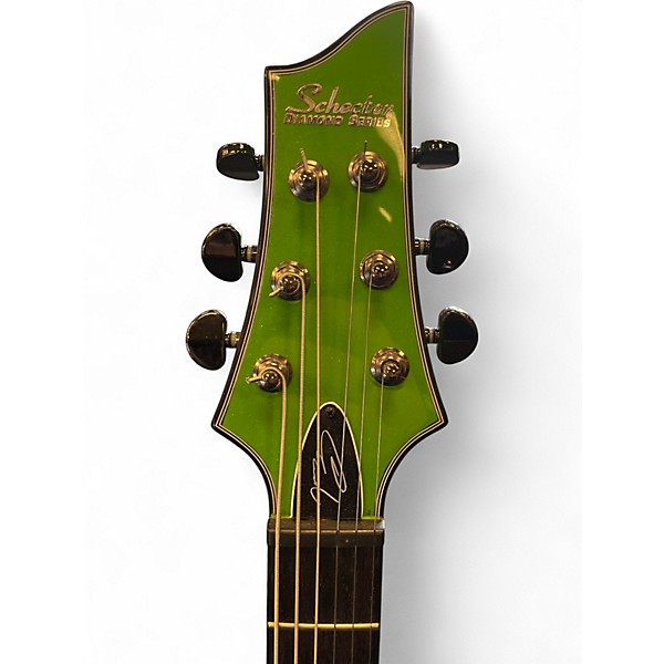 Used Schecter Guitar Research kenny hickey c-1 exs steele green Baritone Guitars