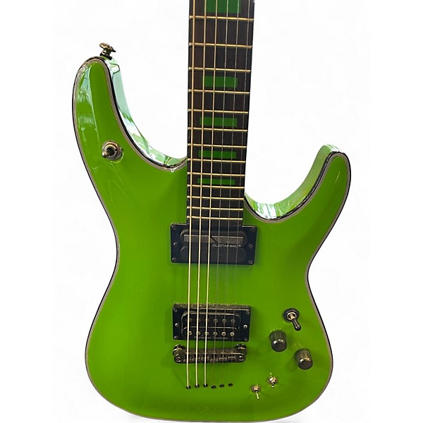 Used Schecter Guitar Research kenny hickey c-1 exs steele green Baritone Guitars