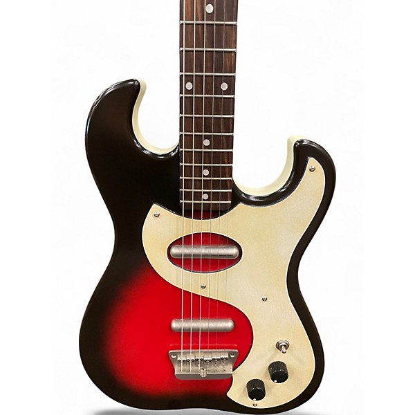 Used Danelectro 63 Candy Red Burst Solid Body Electric Guitar