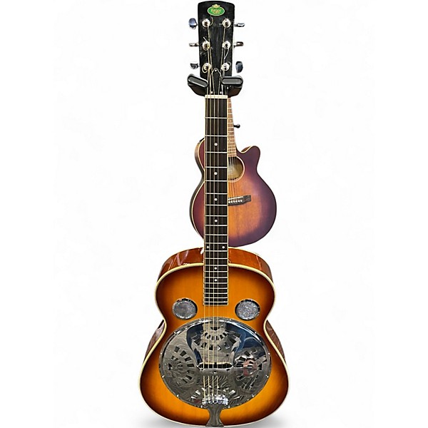 Used Regal RD30V Round Neck 2 Tone Sunburst Resonator Guitar