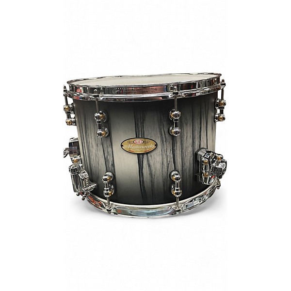 Used Pearl 14X10 Masterworks Custom Snare 3 Tone Black/White Fade Drum
