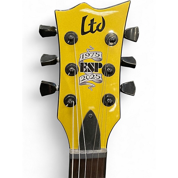 Used ESP LTD ECLIPSE 50TH ANNIVERSARY Metallic Gold Solid Body Electric Guitar