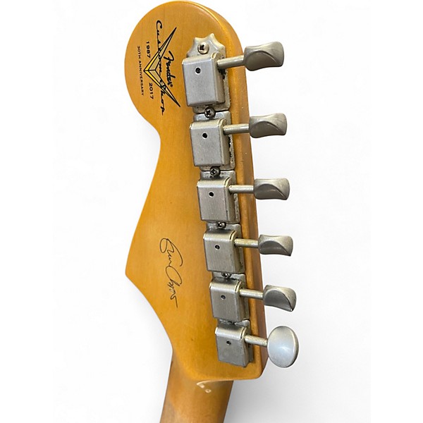 Used 2018 Fender Custom Shop Artist Series Eric Clapton Stratocaster j-man AGED WHITE Solid Body Electric Guitar