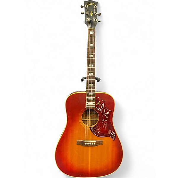 Vintage 1970s Gibson Hummingbird Custom Sunburst Acoustic Guitar