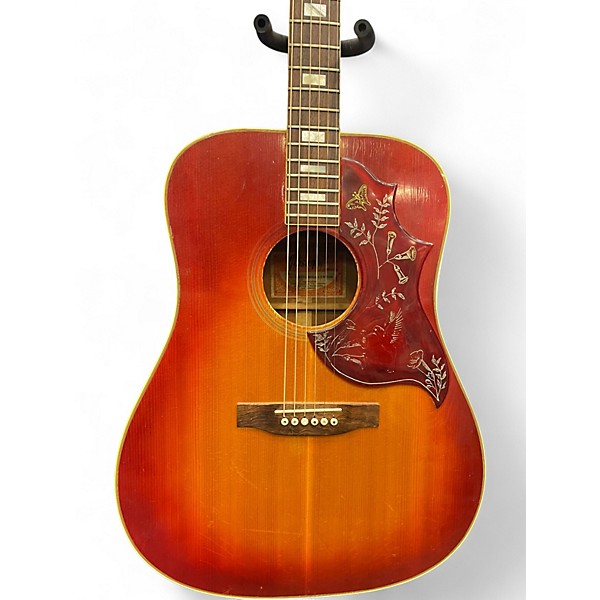 Vintage 1970s Gibson Hummingbird Custom Sunburst Acoustic Guitar