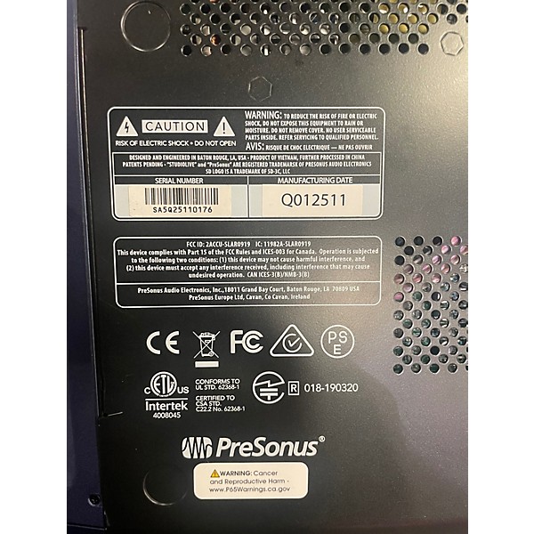 Used PreSonus Studiolive AR8C Digital Mixer
