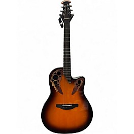 Used Ovation CE44 1 G Orange Acoustic Electric Guitar