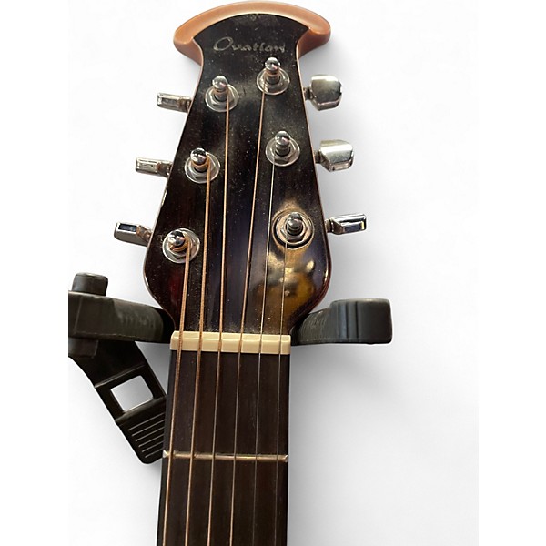 Used Ovation CE44 1 G Orange Acoustic Electric Guitar
