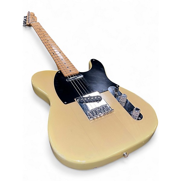Vintage 1980s Squier By Fender TELECASTER Butterscotch Blonde Solid Body Electric Guitar