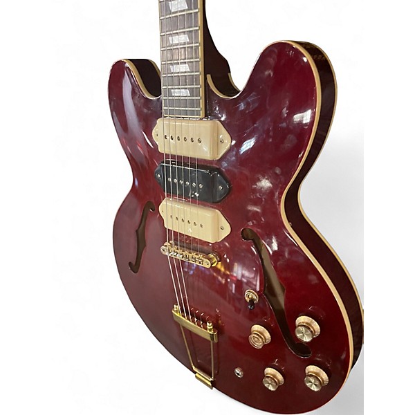 Used Epiphone Riviera Custom P93 Wine Red Hollow Body Electric Guitar
