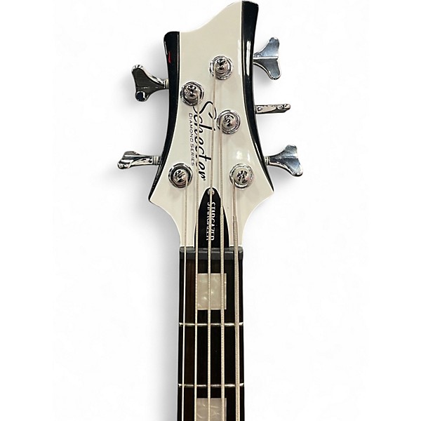 Used Schecter Guitar Research Stargazer Left Handed Bass 5 Alpine White Electric Bass Guitar