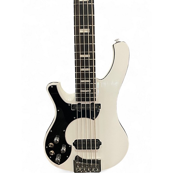 Used Schecter Guitar Research Stargazer Left Handed Bass 5 Alpine White Electric Bass Guitar