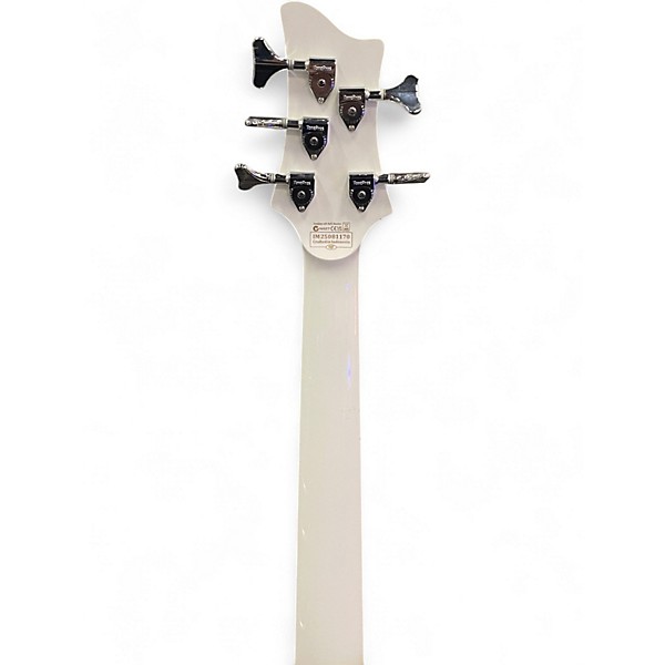 Used Schecter Guitar Research Stargazer Left Handed Bass 5 Alpine White Electric Bass Guitar