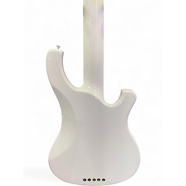 Used Schecter Guitar Research Stargazer Left Handed Bass 5 Alpine White Electric Bass Guitar