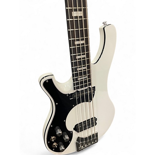 Used Schecter Guitar Research Stargazer Left Handed Bass 5 Alpine White Electric Bass Guitar