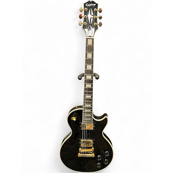 Used Epiphone Les Paul Custom Black Solid Body Electric Guitar