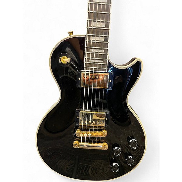 Used Epiphone Les Paul Custom Black Solid Body Electric Guitar