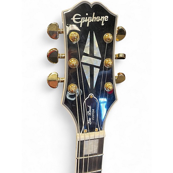 Used Epiphone Les Paul Custom Black Solid Body Electric Guitar