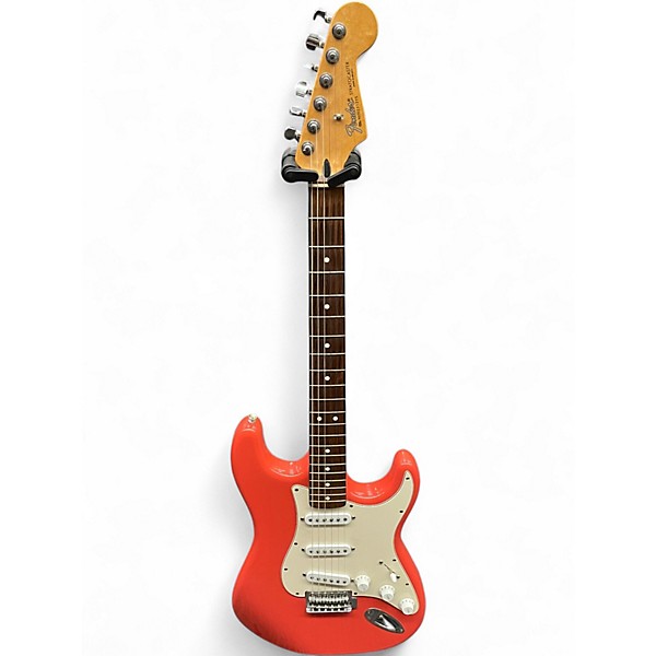 Used Fender Player Stratocaster CORAL RED Solid Body Electric Guitar
