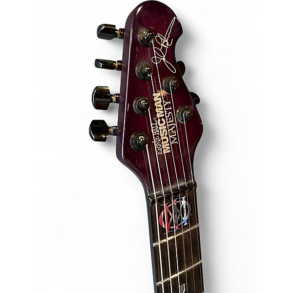 Used Ernie Ball Music Man Majesty Trans Purple Solid Body Electric Guitar